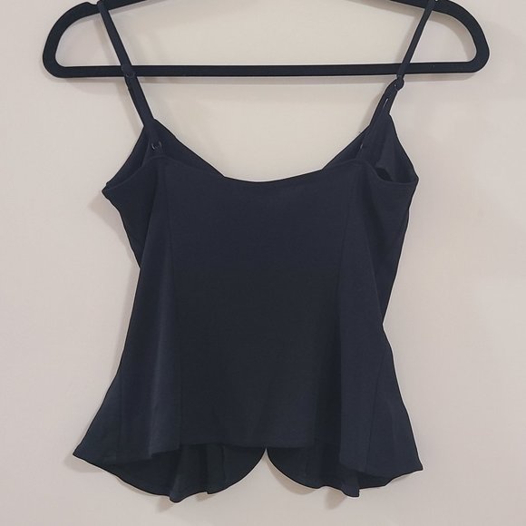 RARE Vintage EUC Black BETSEY JOHNSON Cropped Peplum Camisole (P = XS or XXS) - Picture 3 of 4